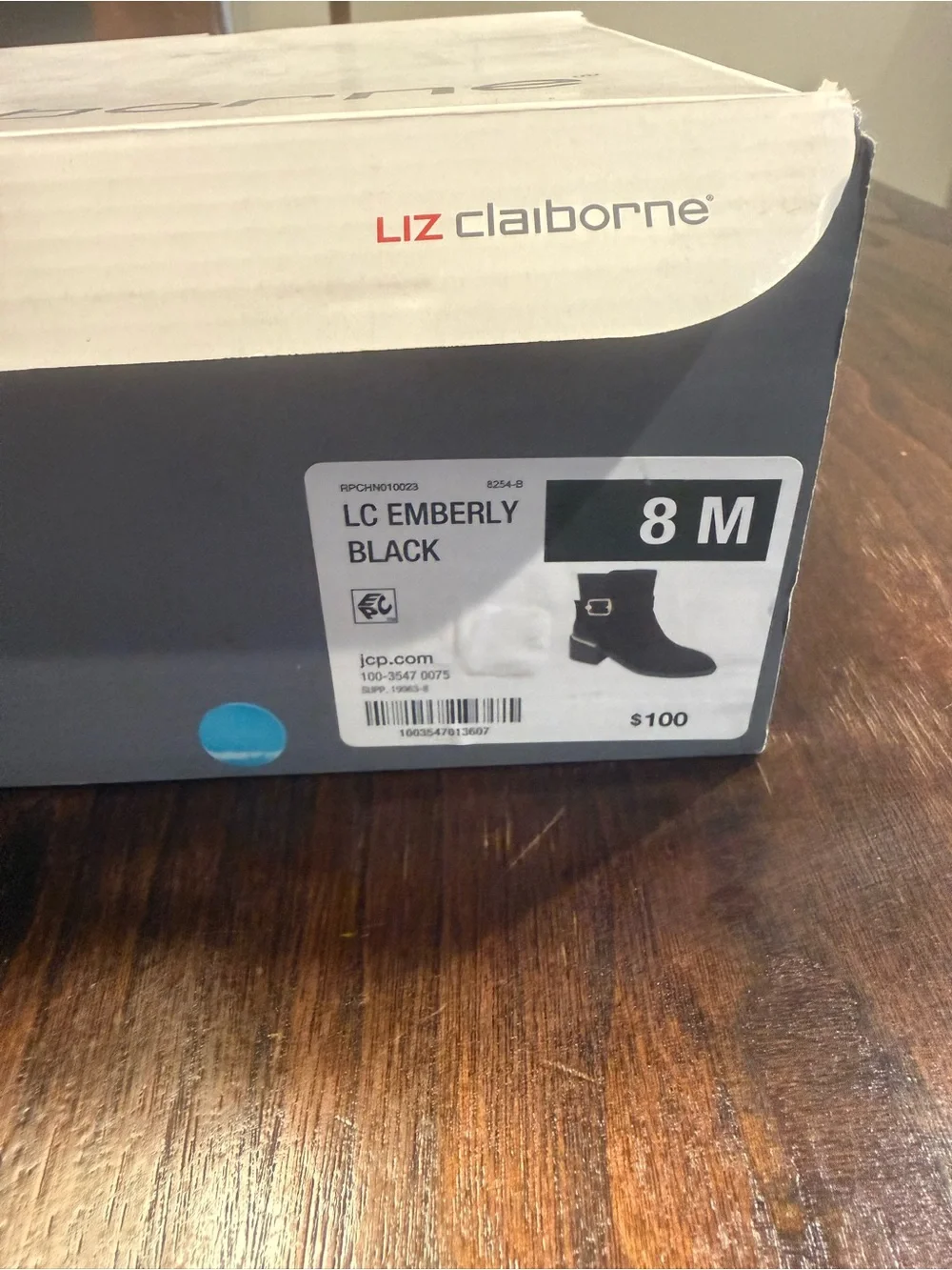 Liz Claiborne LC Emberly Black Suede Ankle Boots Women’s Size 8M New In Box - Picture 12 of 13
